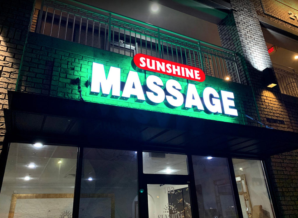 Sunshine Massage_Wall Sign